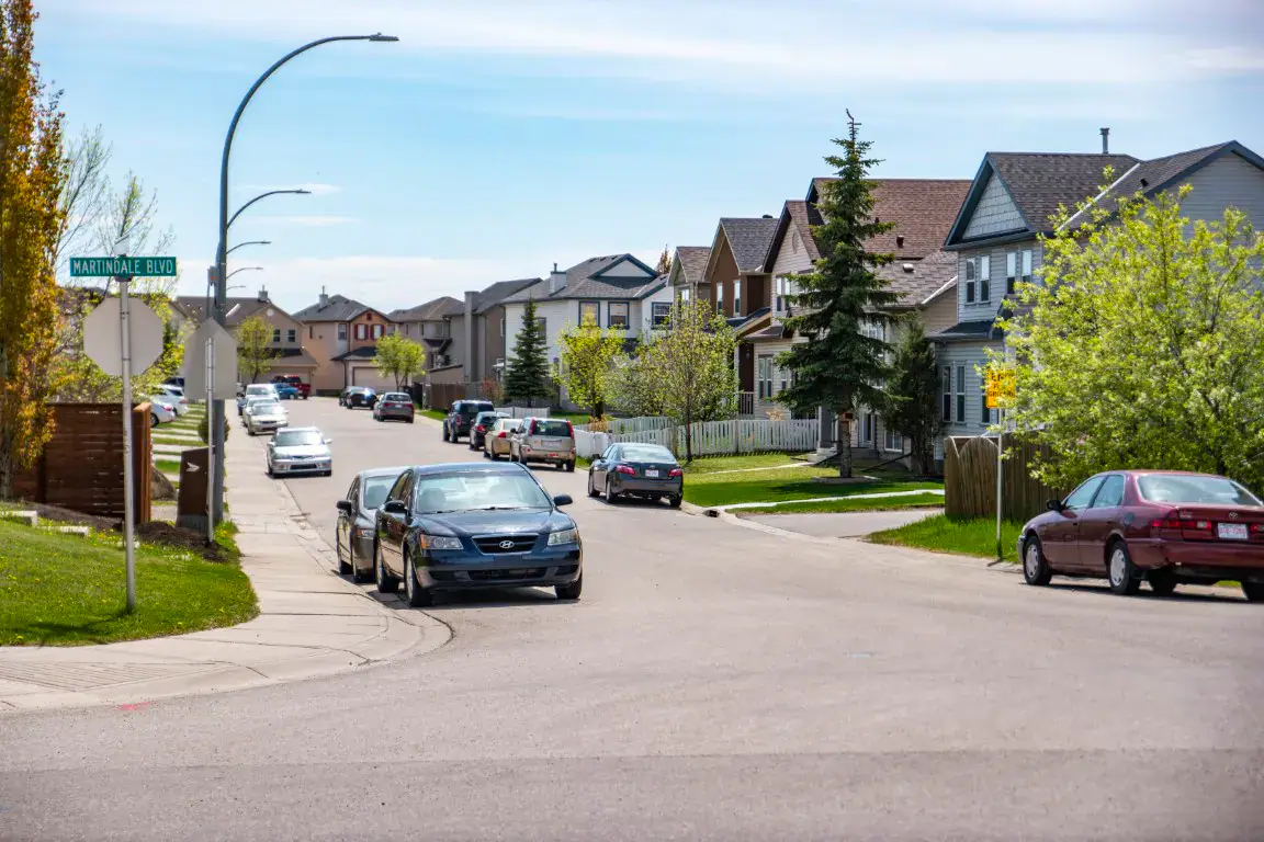 A residential street in Martindale